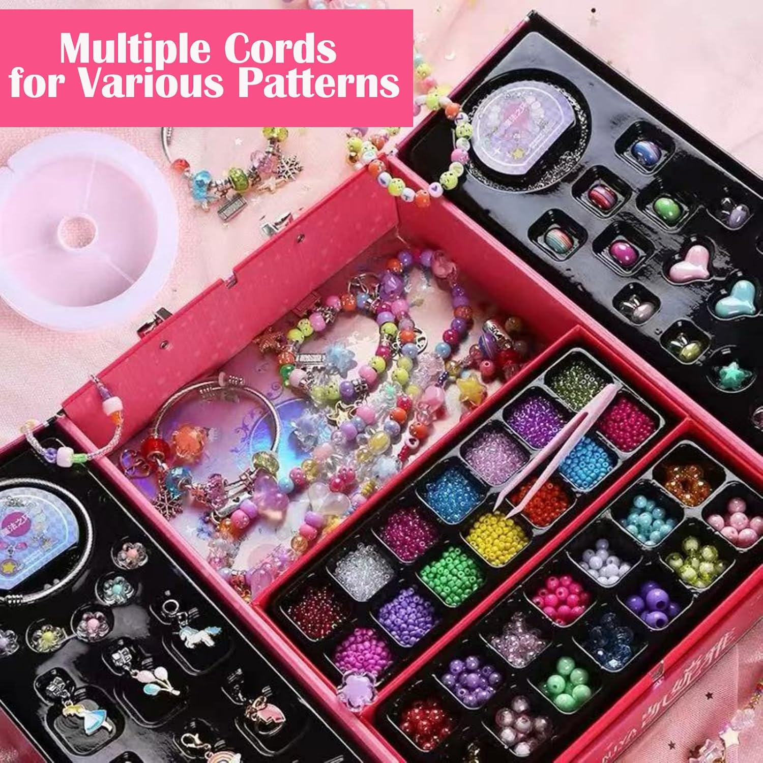 CANIYA 3688PCS Charm Beads Bracelet Making Kit for Girls, 6