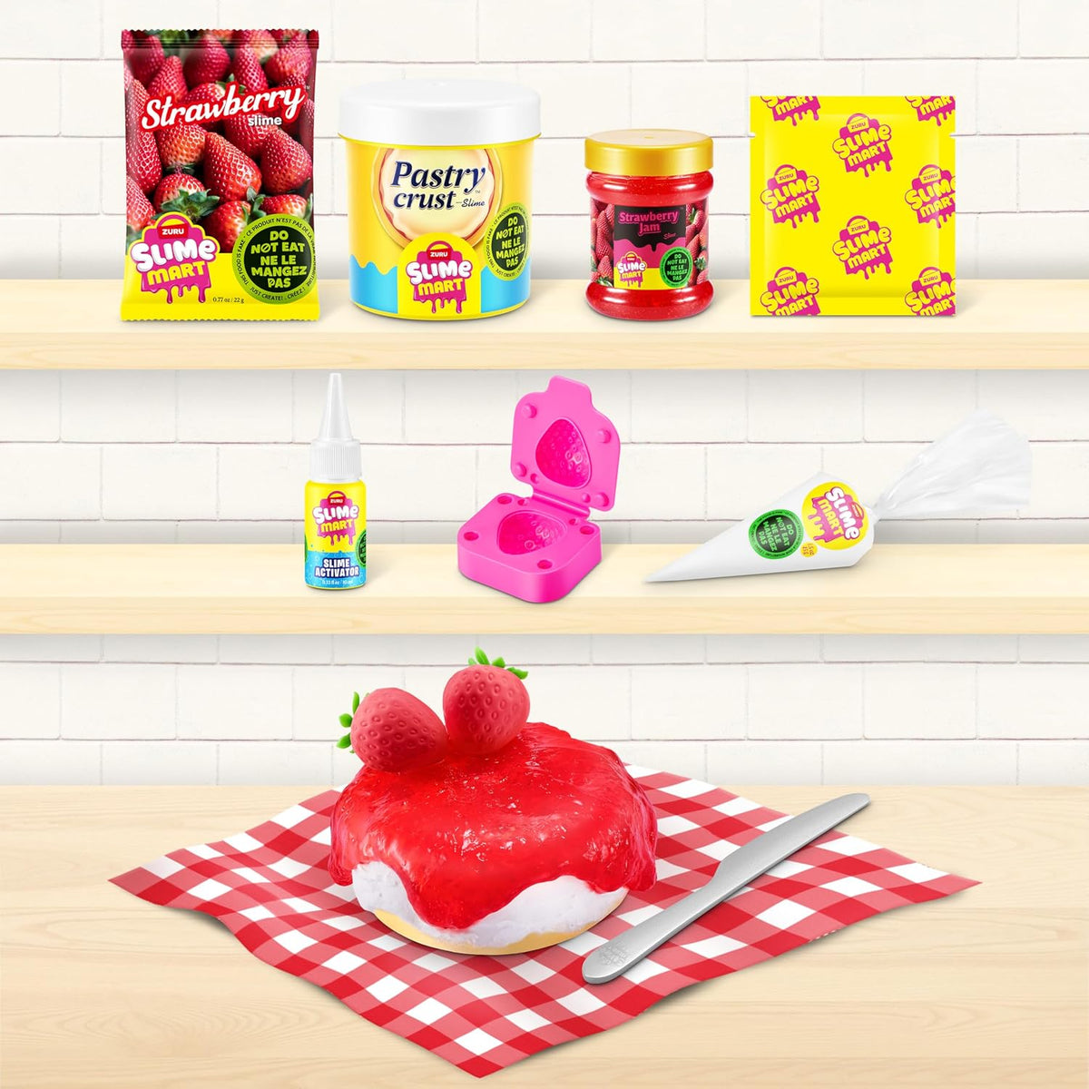S001-EUR-SLIME MART-SMALL SHOPPING BAG- SERIES 1-STRAWBERRY CHEESECAKE