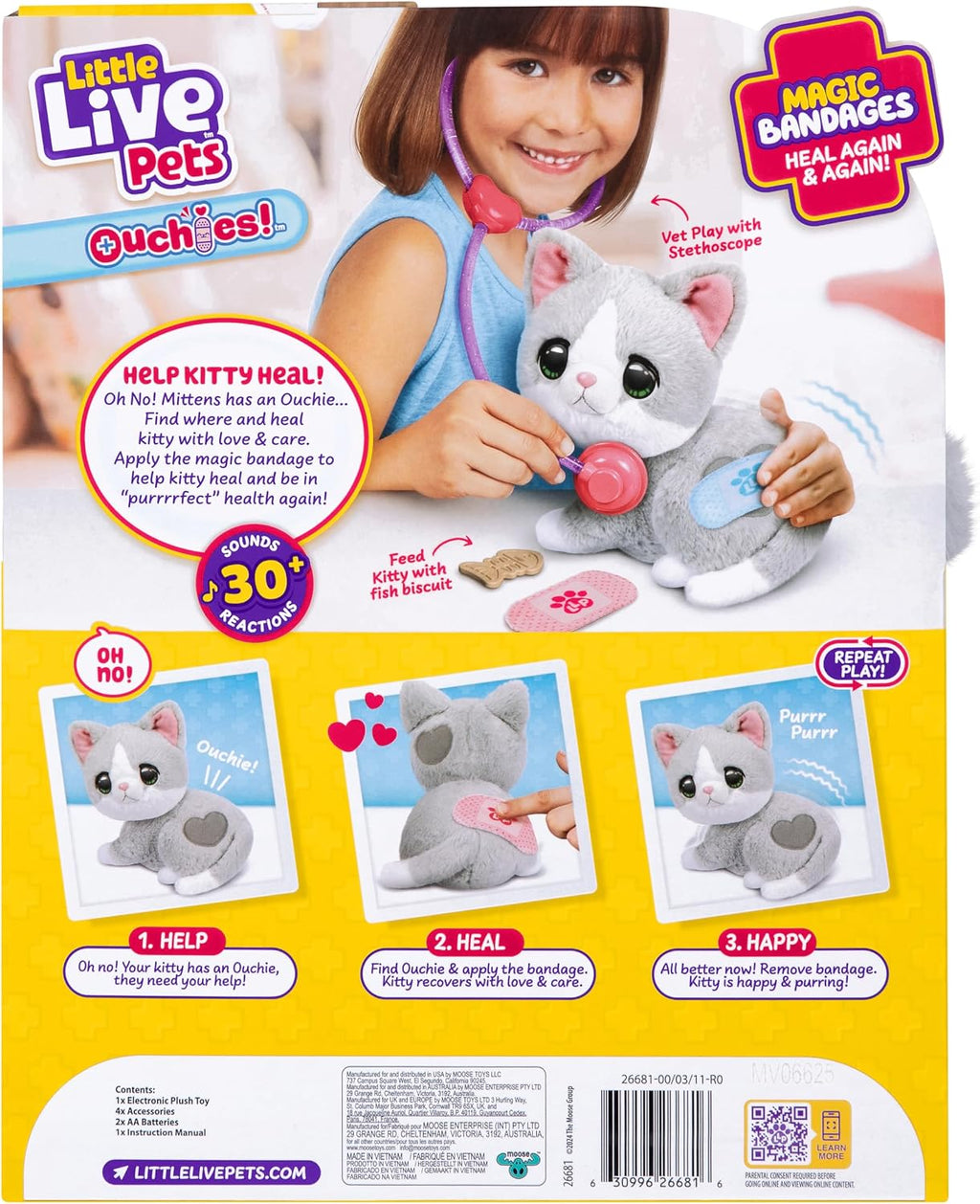 LITTLE LIVE PETS OUCHIES SINGLE PACK MITTENS (KITTY)