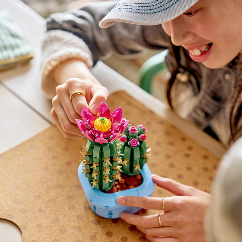 Lego 11509 Botanical Blooming Cactus Toy, Birthday Present, Blocks, Girls, Boys, Kids, 9 Years, 10 Years, 11 Years, Elementary School Students, Decorative Plants, Faux Green, Interior, Stylish