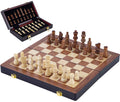 Engelhart - 150203 - Luxury Chess Set in Solid Wood - Folding Table with Nice Carved Pieces - Ash Wood (30 cm) 29,8 cm