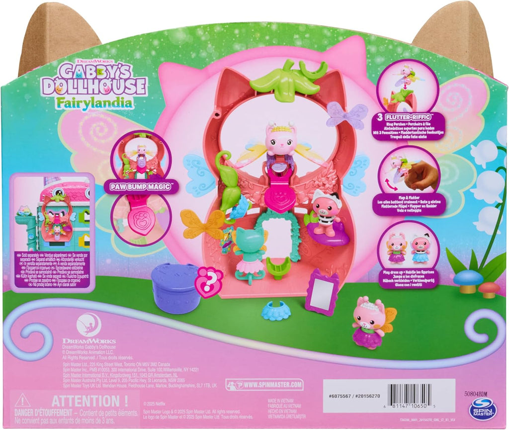 Gabby's Dollhouse Fairylandia Flutter Fairy 12-Piece Playset with Special Flutter Ring