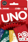 Mattel Games UNO Mattel 80th Ruby Red Card Game for Kids, Adults & Family Nights, Game Nights, Travel, Camping & Parties. 80th Anniversary Card Pack