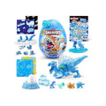 Smashers Mini Jurassic Light Up Ice Age Egg for Kids, Dinosaur Toy with 6+ Surprises, Slime, Sand, Stickers, Build & Light-Up Dino, Collectible Prehistoric Creatures, Indoor Play, Ages 3+