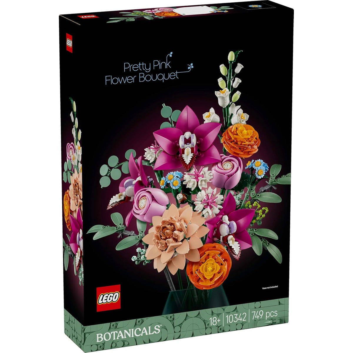 LEGO 10342 Botanical Pink Bouquet Toy, Birthday