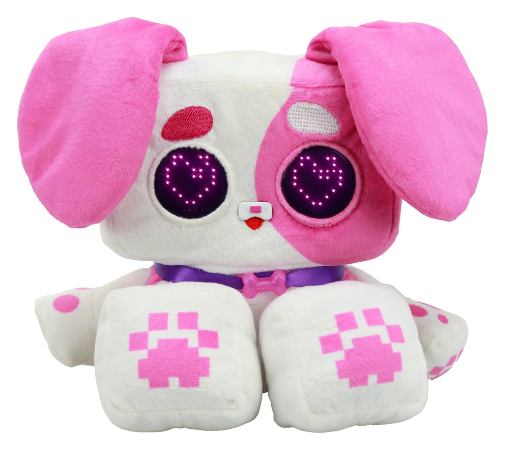 PIXEL HUGS Interactive Plush Puppy in Pink