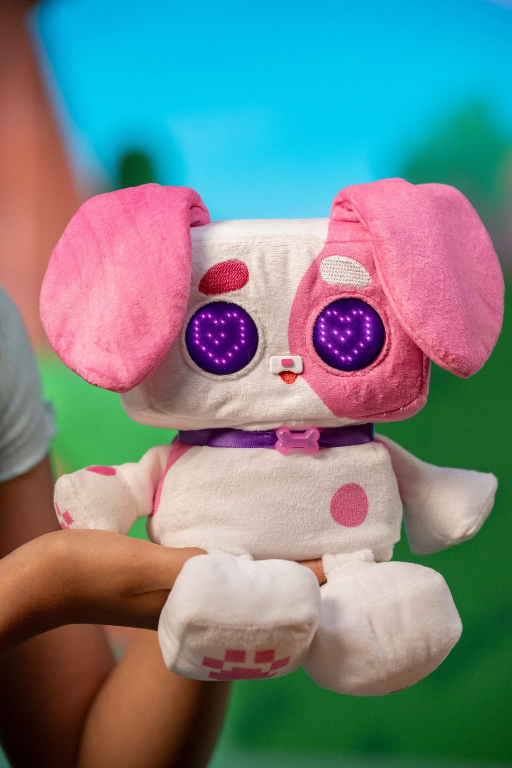 PIXEL HUGS Interactive Plush Puppy in Pink