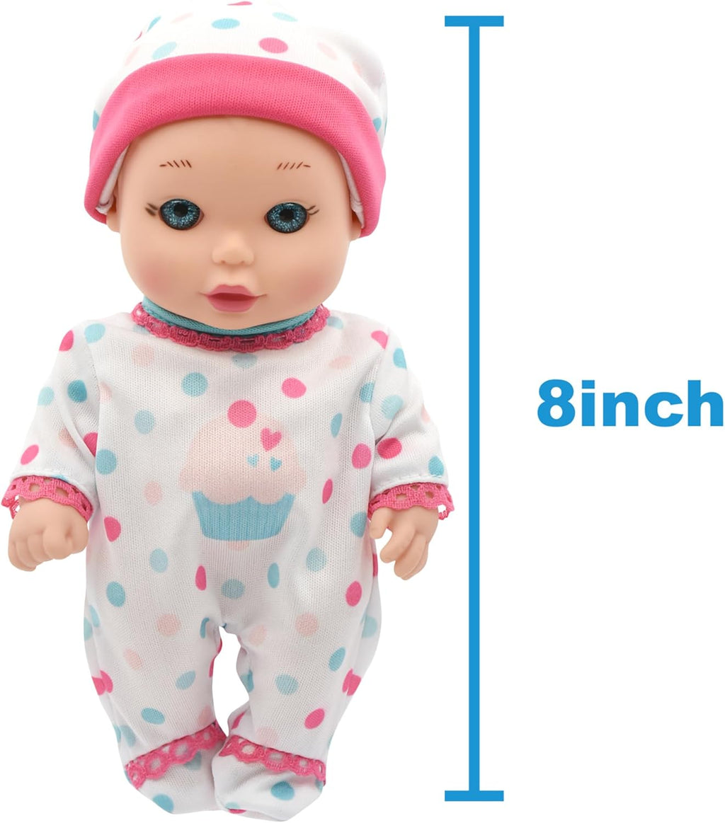Baby Maziuna Magic Nursery: Doll In Crib - 8" Baby Doll Playset - New Adventures, Children's Pretend Play, Ages 2+