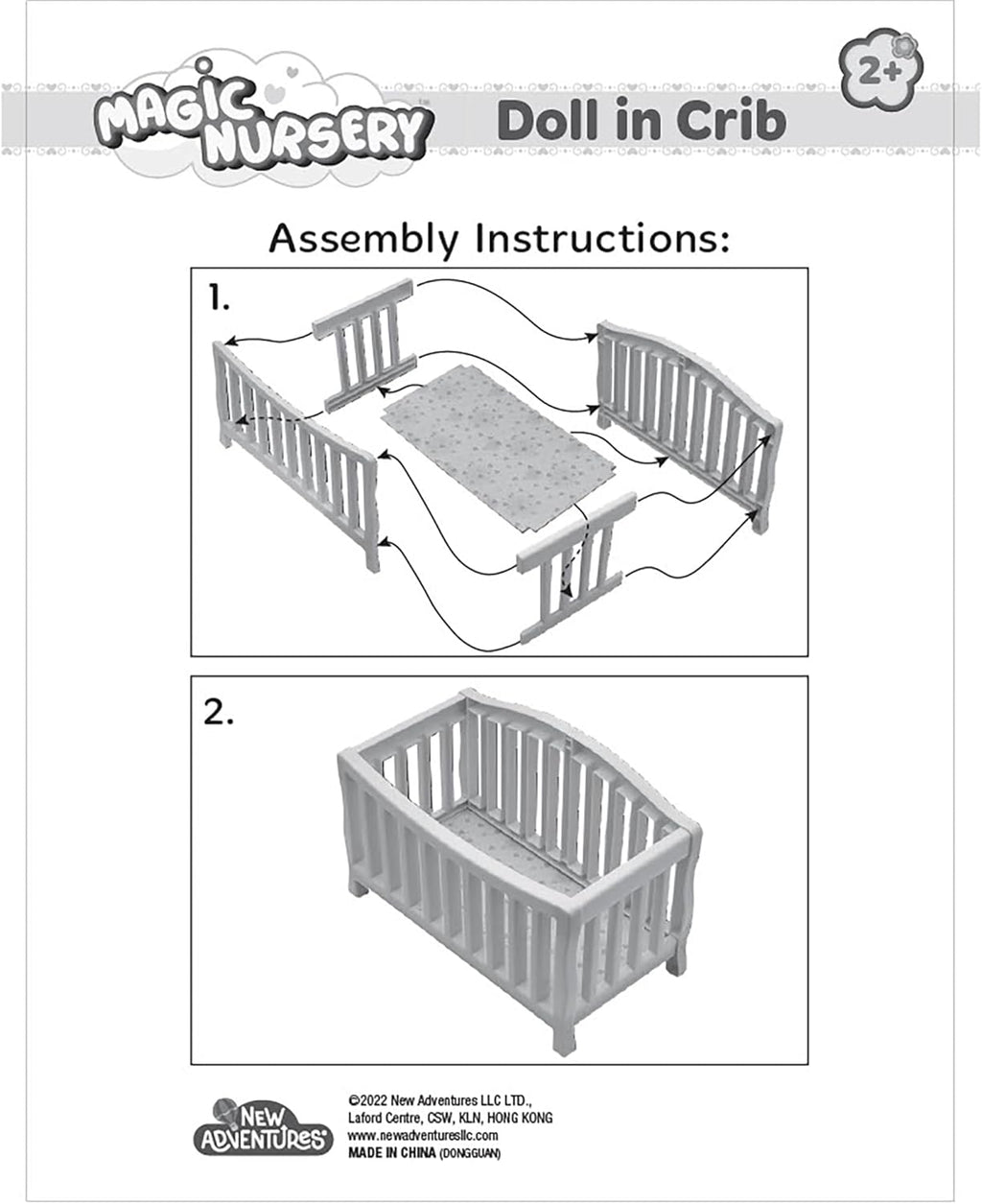 Baby Maziuna Magic Nursery: Doll In Crib - 8" Baby Doll Playset - New Adventures, Children's Pretend Play, Ages 2+