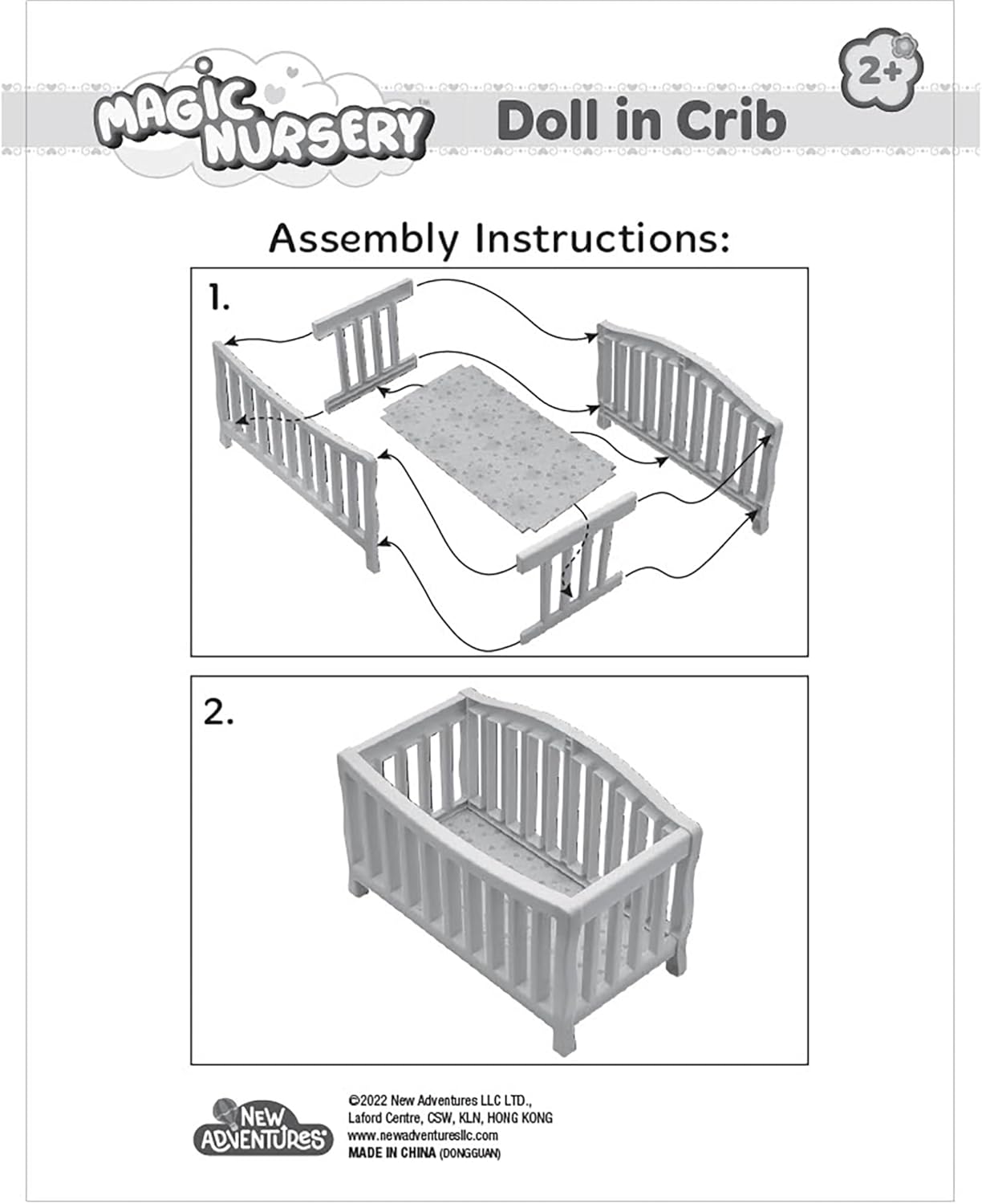 Baby Maziuna Magic Nursery: Doll In Crib - 8" Baby Doll Playset - New Adventures, Children's Pretend Play, Ages 2+
