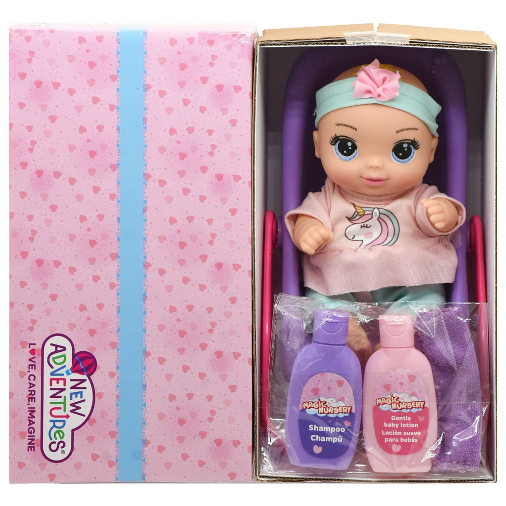 New Adventures Magic Nursery 8" Tote Along Baby Doll