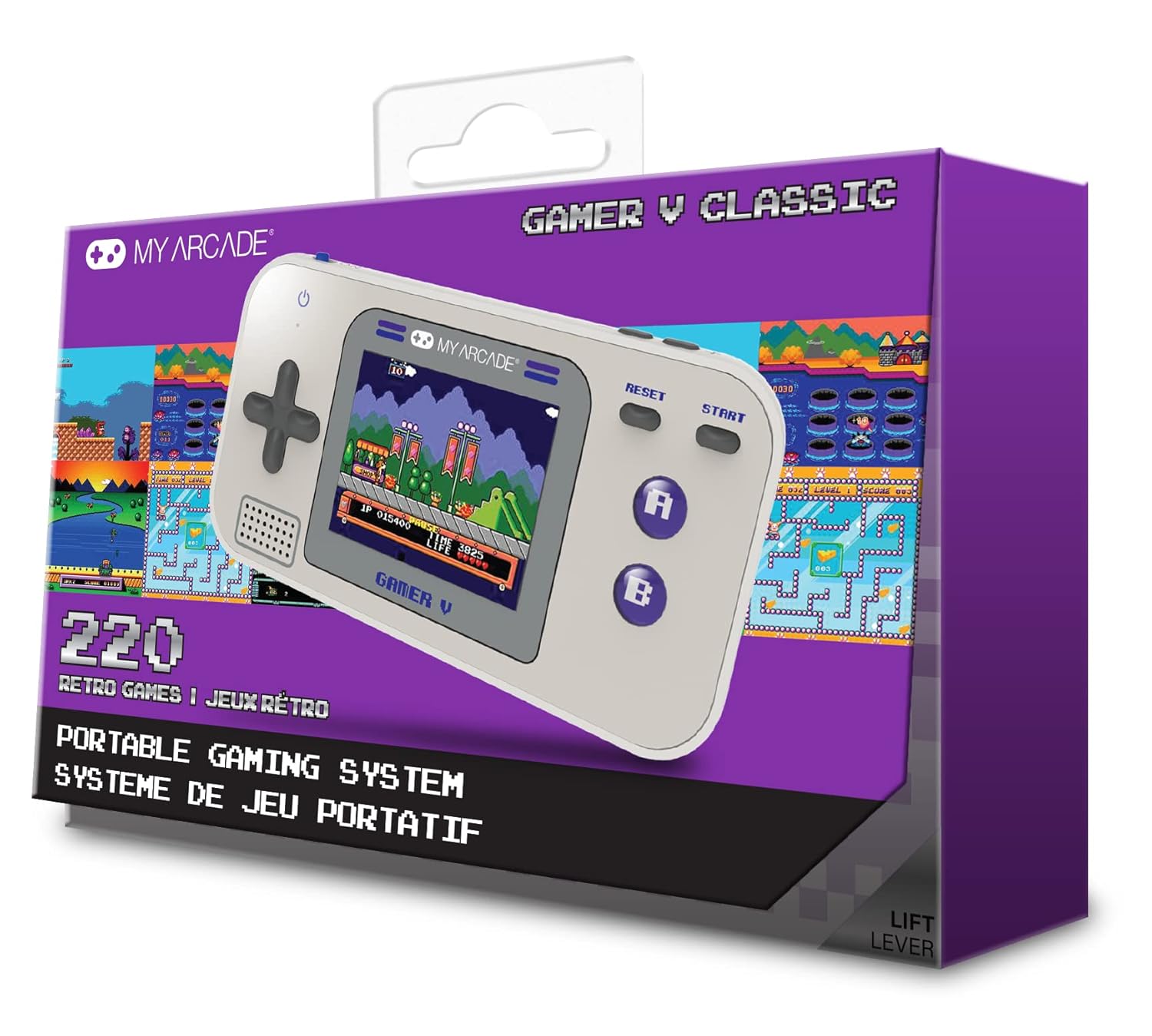 My Arcade Gamer V Classic-Purple: Portable Gaming System with 220 Games