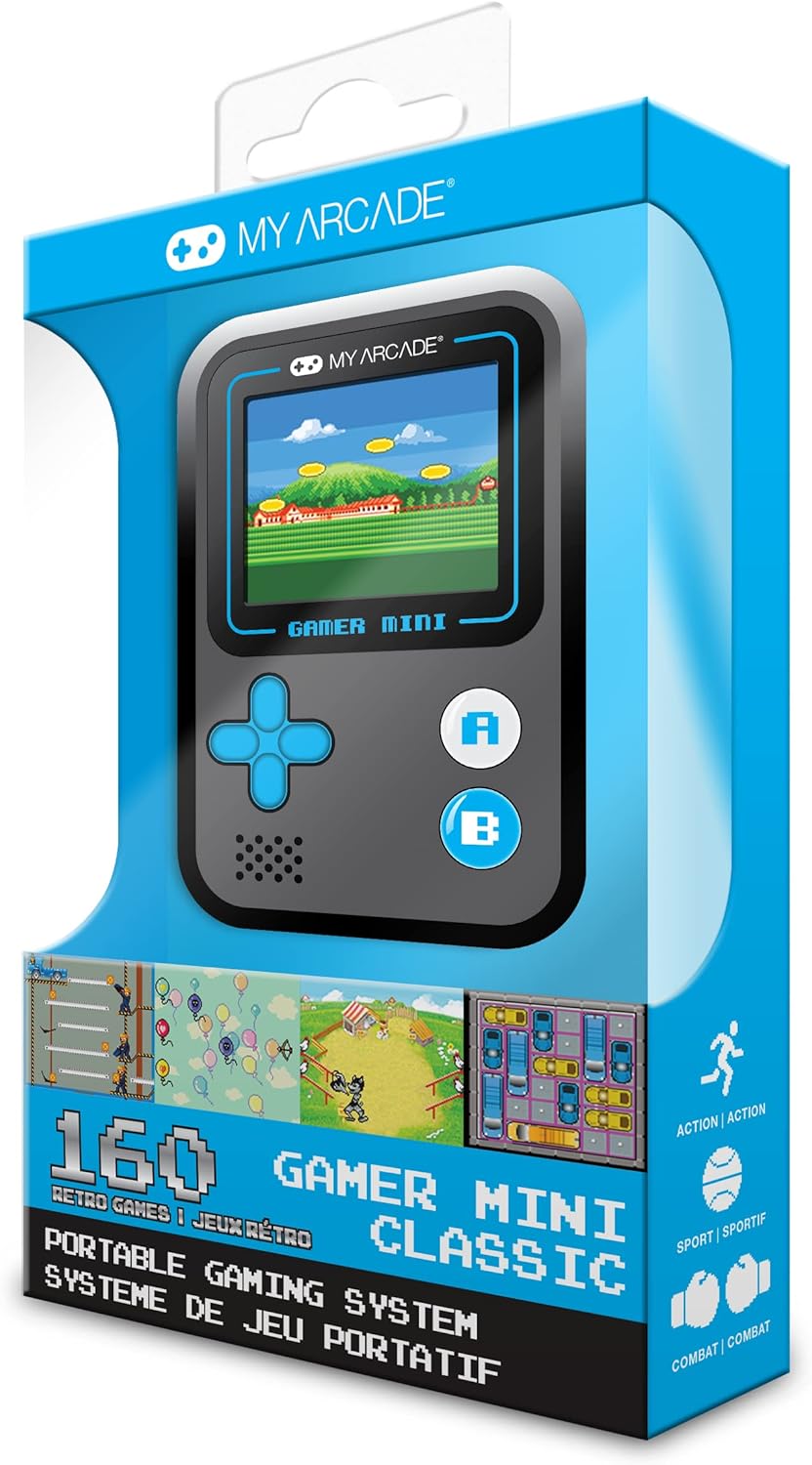 My Arcade Gamer Mini Classic-Blue: Miniature Handheld Gaming System