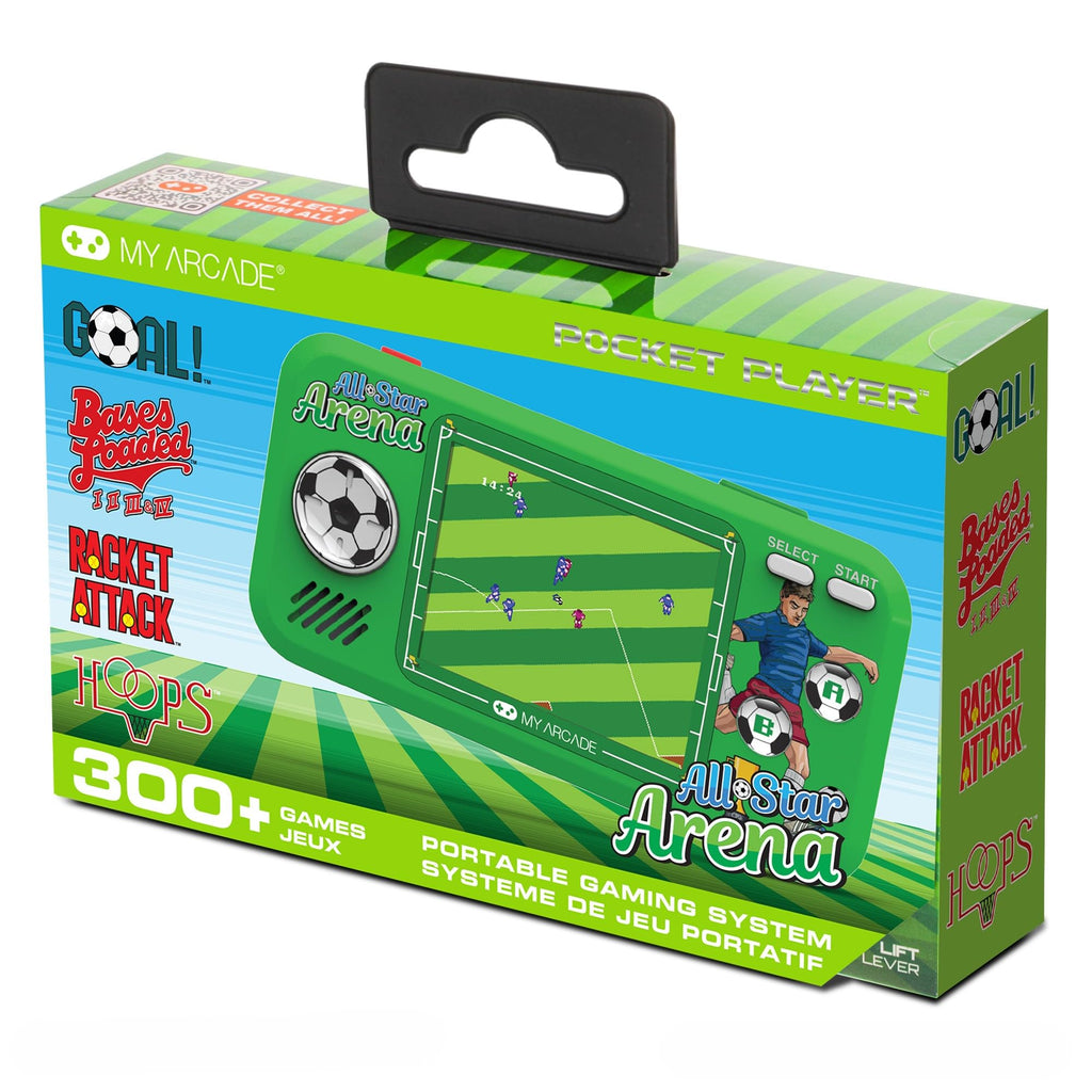My Arcade All Star Arena Pocket Player- Sports Game Console with 307