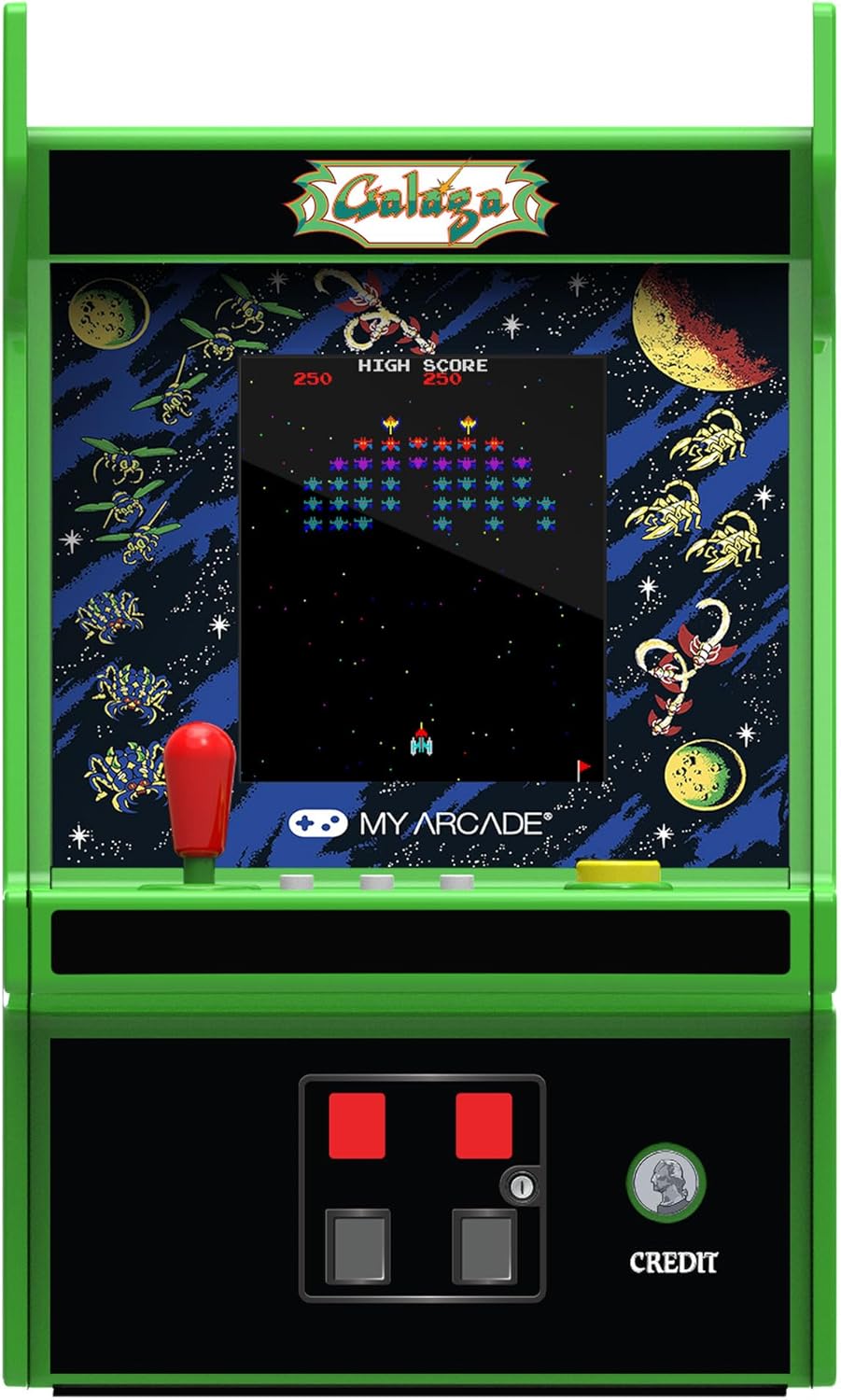 My Arcade Galaga Micro Player Pro: Arcade Classics 2 Games in 1, Retro Gaming