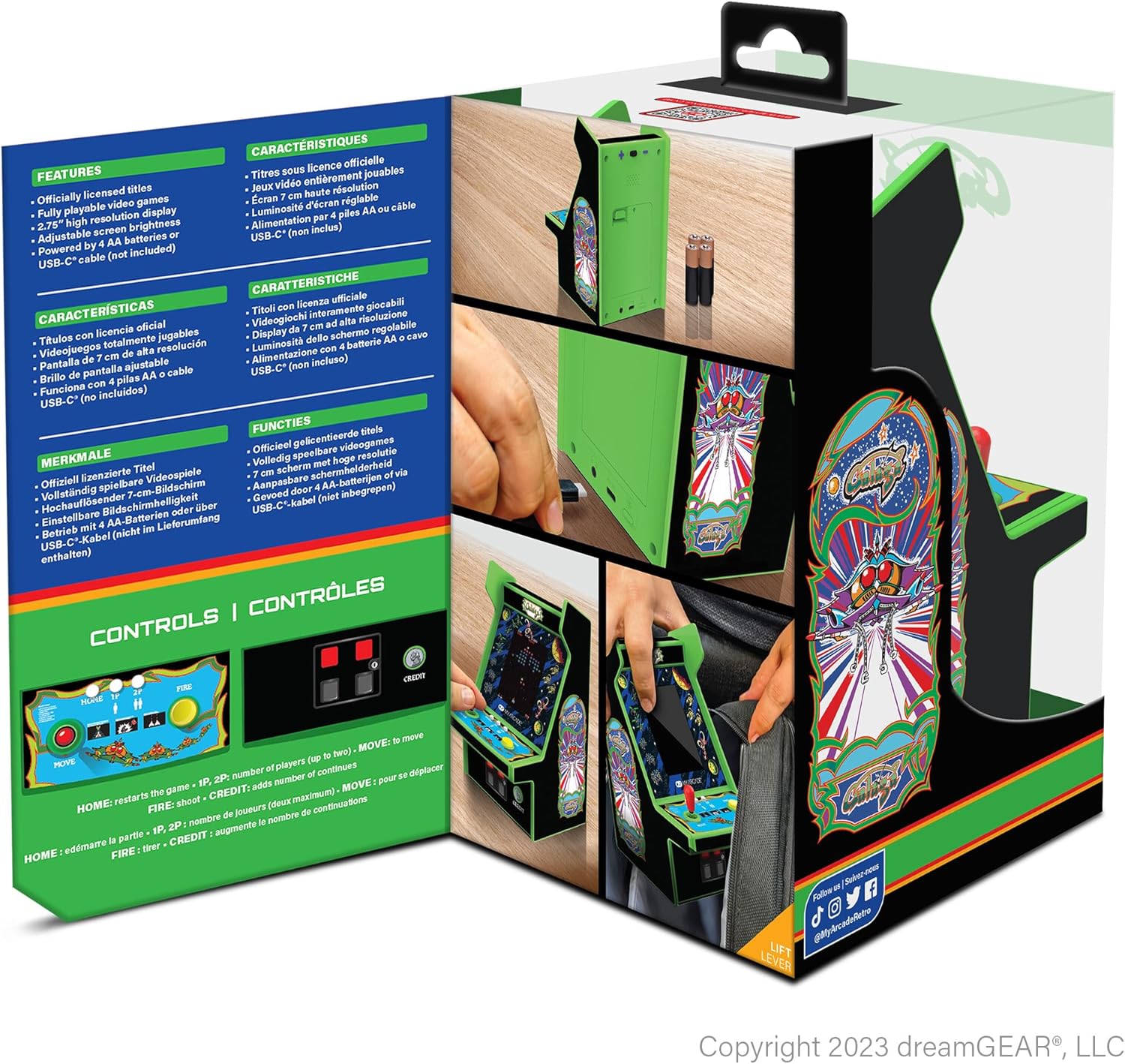 My Arcade Galaga Micro Player Pro: Arcade Classics 2 Games in 1, Retro Gaming
