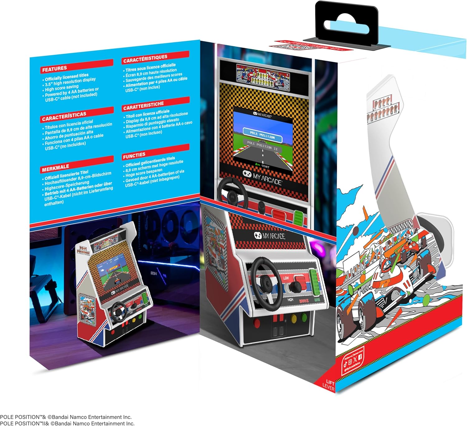 My Arcade Pole Position Racing Player: Retro Mini Arcade Game Console