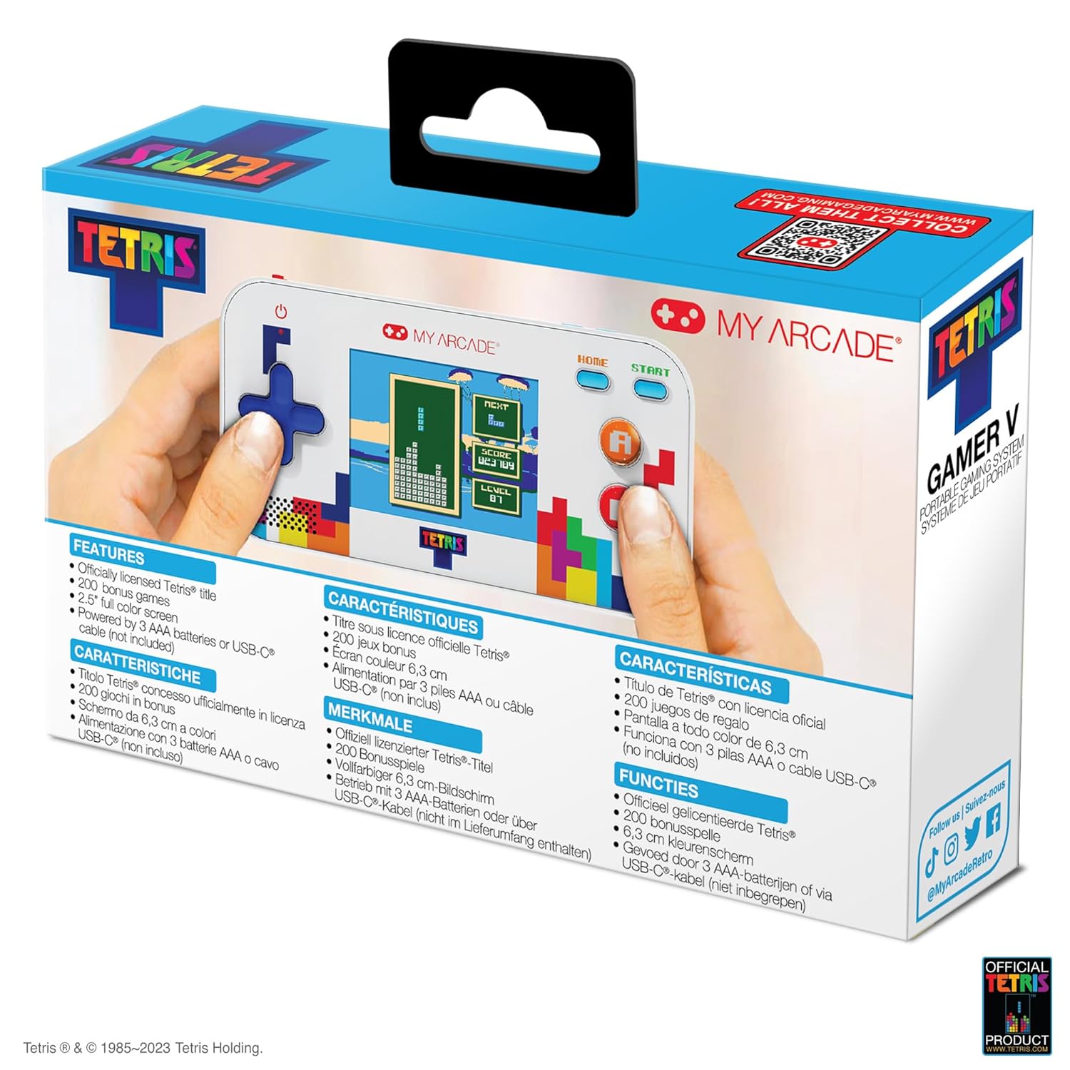 My Arcade Tetris Gamer V: Tetris Game preloaded with 200 Bonus Games
