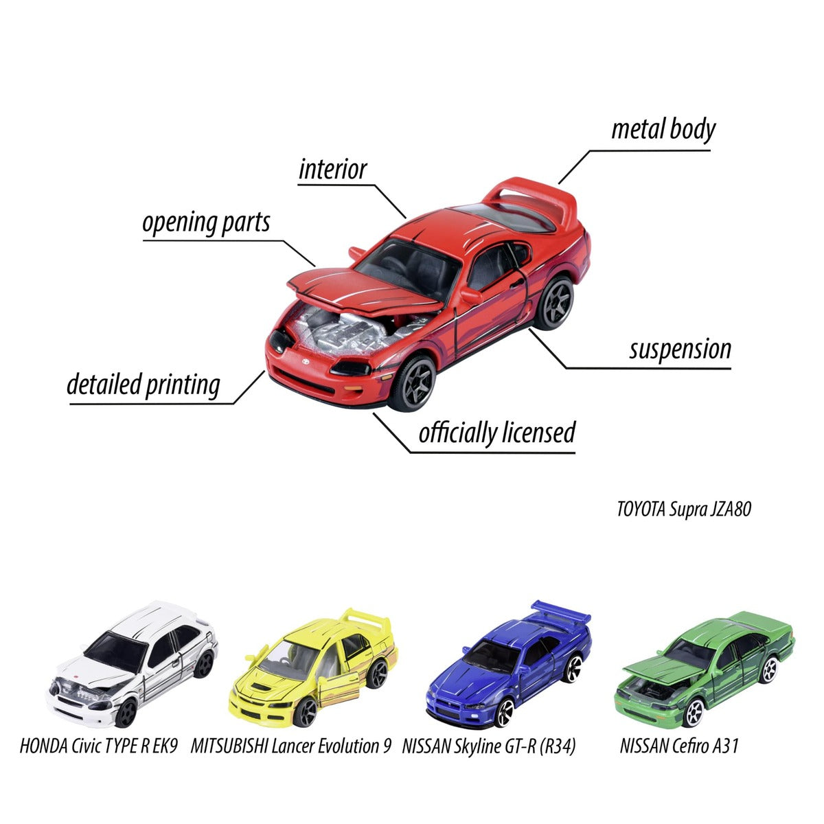 Majorette - Japan Series Diecast Vehicle Giftpack - 5 Pack - Japanese