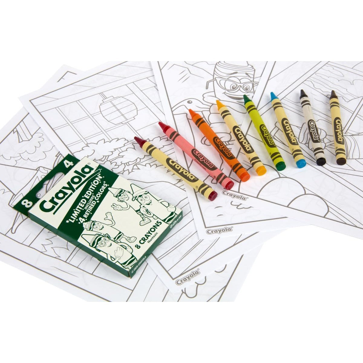 Crayola Retired Colors Coloring & Activity Set, Retired Crayons & Stickers