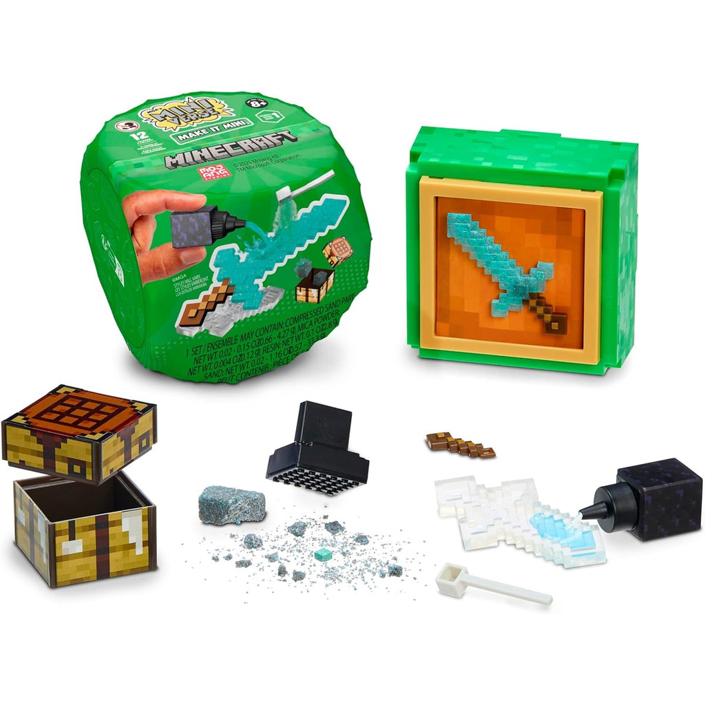 MGA's Miniverse Make It Mini Minecraft - Minecraft Mini Collectables, Blind Packaging, DIY Resin Play, 12 Collectables, NOT Edible