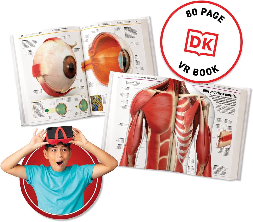 Abacus Brands Virtual Reality Human Body Gift Box- Illustrated Interactive VR Book and STEM Learning Activity Set - for Ages 