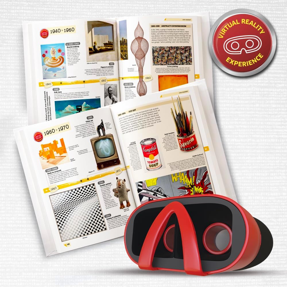 Abacus Brands Virtual Reality World Art! - Illustrated Interactive VR Book and STEM Learning Activity Set - for Ages 8 and Up