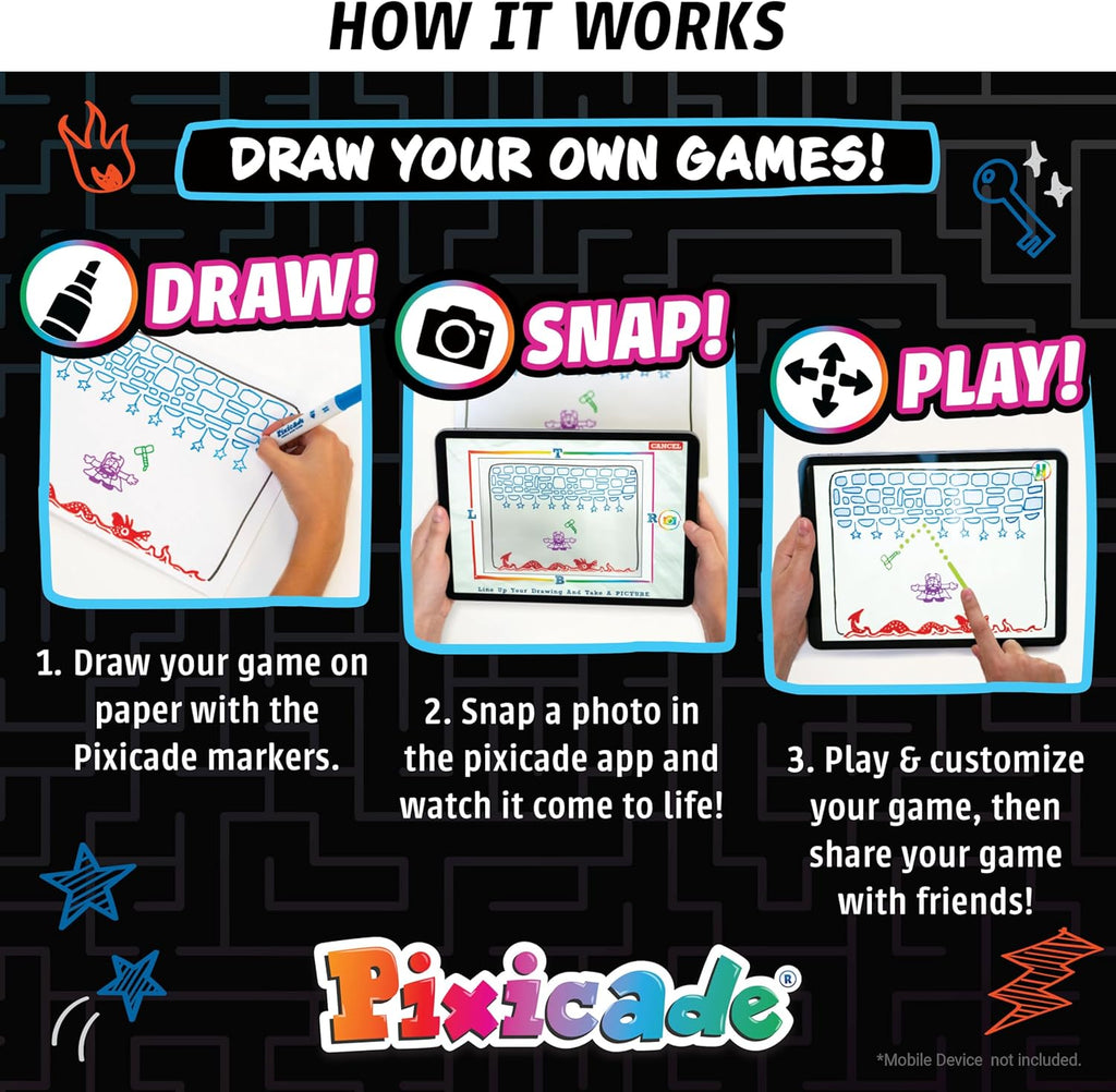 Abacus Brands Pixicade! Turn Drawings Into Playable Video Games