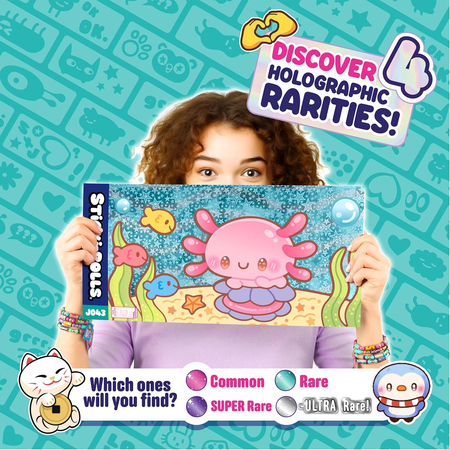 Sticki Rolls Jumbo Stickies, Giant Re-Stickable Foil Stickers