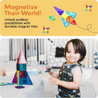 PicassoTiles 30pcs Mini Size Magnetic Tiles Sensory Magnet Toys Diamond