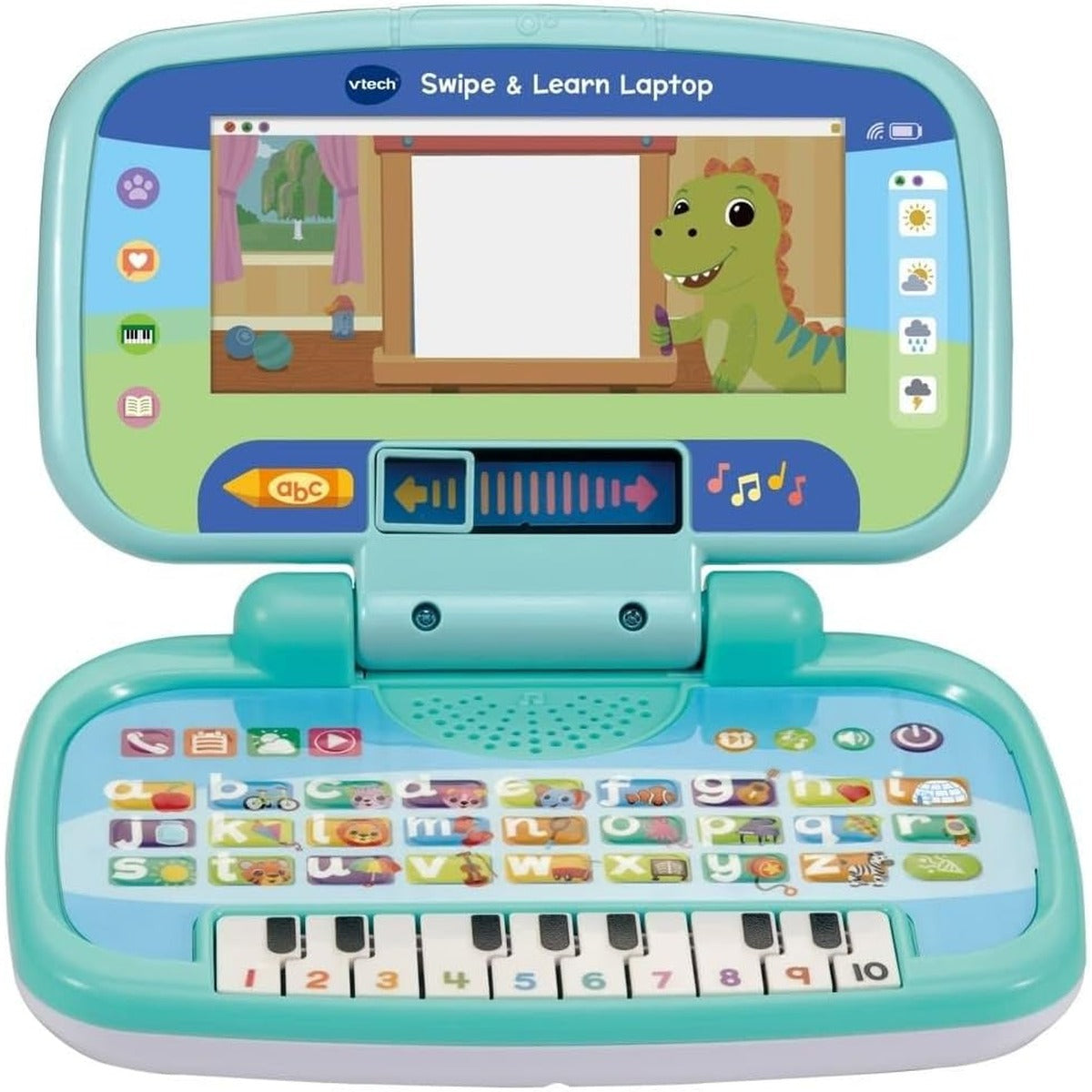 VTech Swipe & Learn Laptop, Educational Toy for Toddler with Phonics, Counting, Computer Skills, Encourages Language Development, Logical Thinking, Gift for Ages 18, 24 Months +, English Version