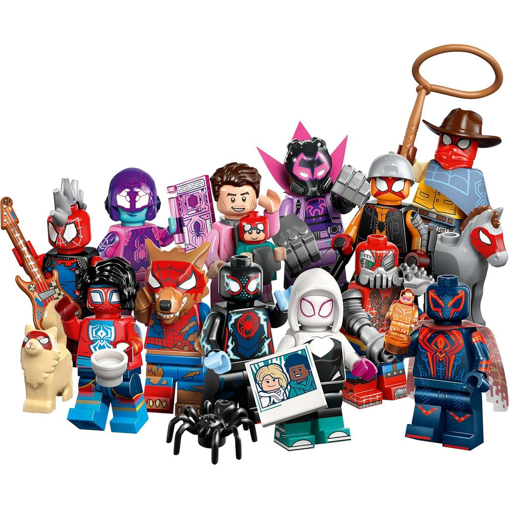 LEGO Minifigures Spider-Man: Across the Spider-Verse - Get 1 of 12 Collectible Toys with Accessories - Gift for 5+ Year