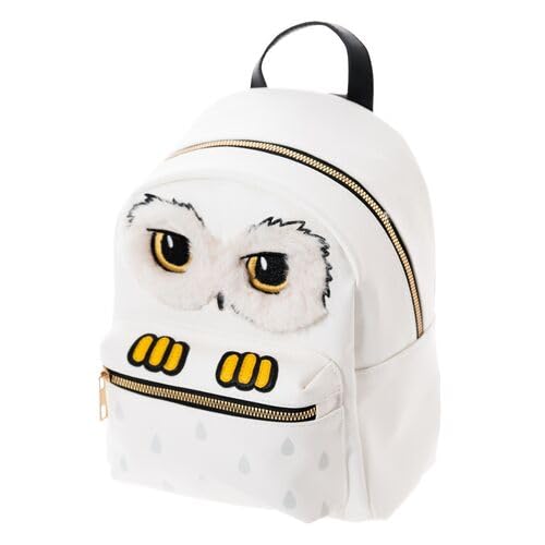 Hedvige, Harry Potter Owl Backpack in High Quality Faux Leather, White, M