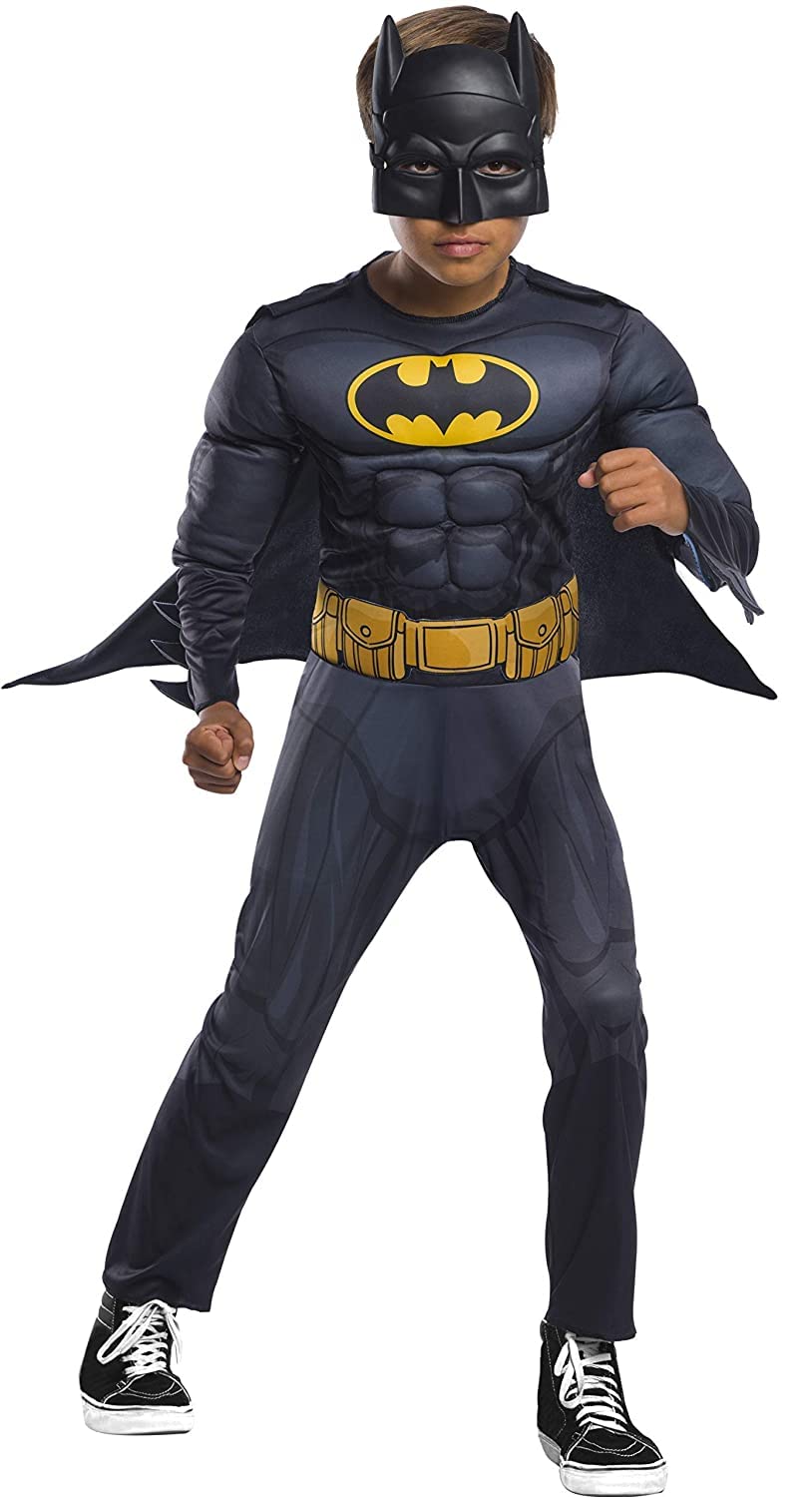 Boys Batman Costume with Mask (Large) Black