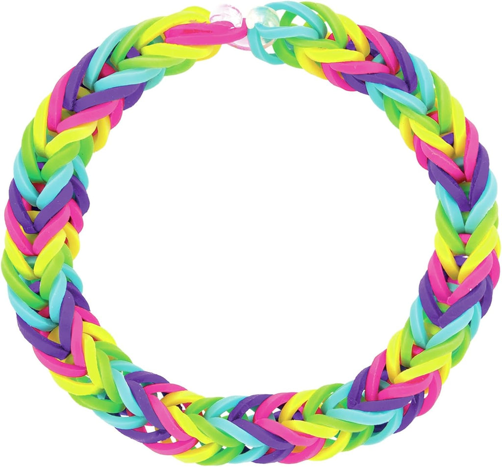 Cra Z Art Cra-Z-Loom Ultimate Tub 8000 Latex Free Rubber Bands and 100 “S” Clips for Making Crafts in Bold and Bright Colors,