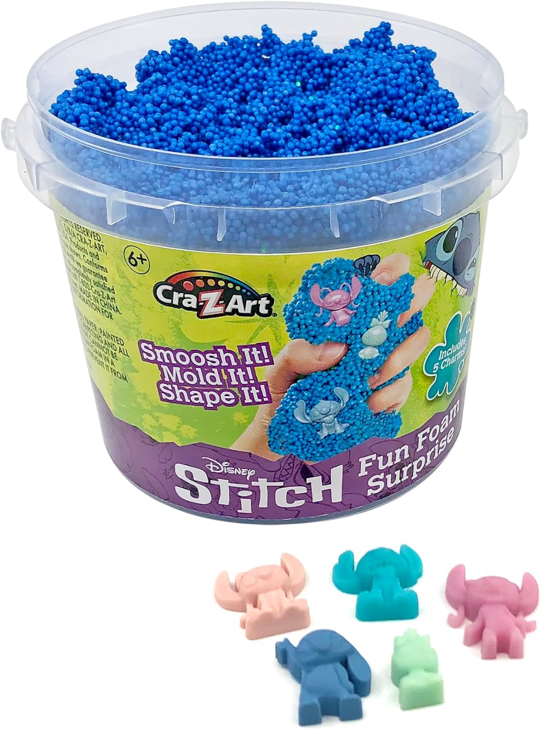 CRA-Z-Art Stitch Fab Foam Surprise Bucket, Includes Foam Shapes and Craft Supplies, Ages 6 and Up