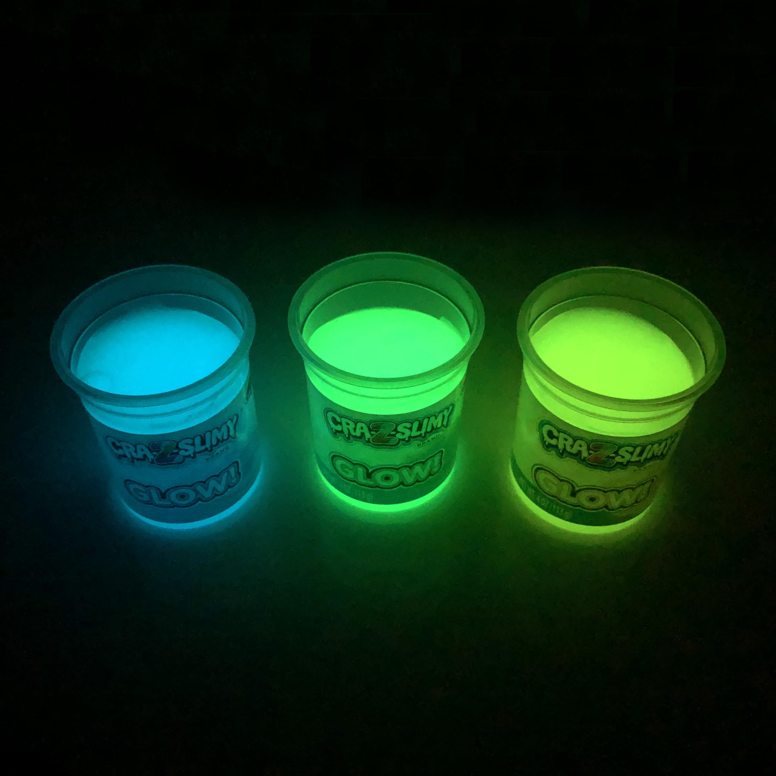 Cra-Z-Slimy Glow! 4 Pack Multicolor Premade Slime Set – Comes with 3 Slime Colors and Add-Ins, Ages 6 and Up