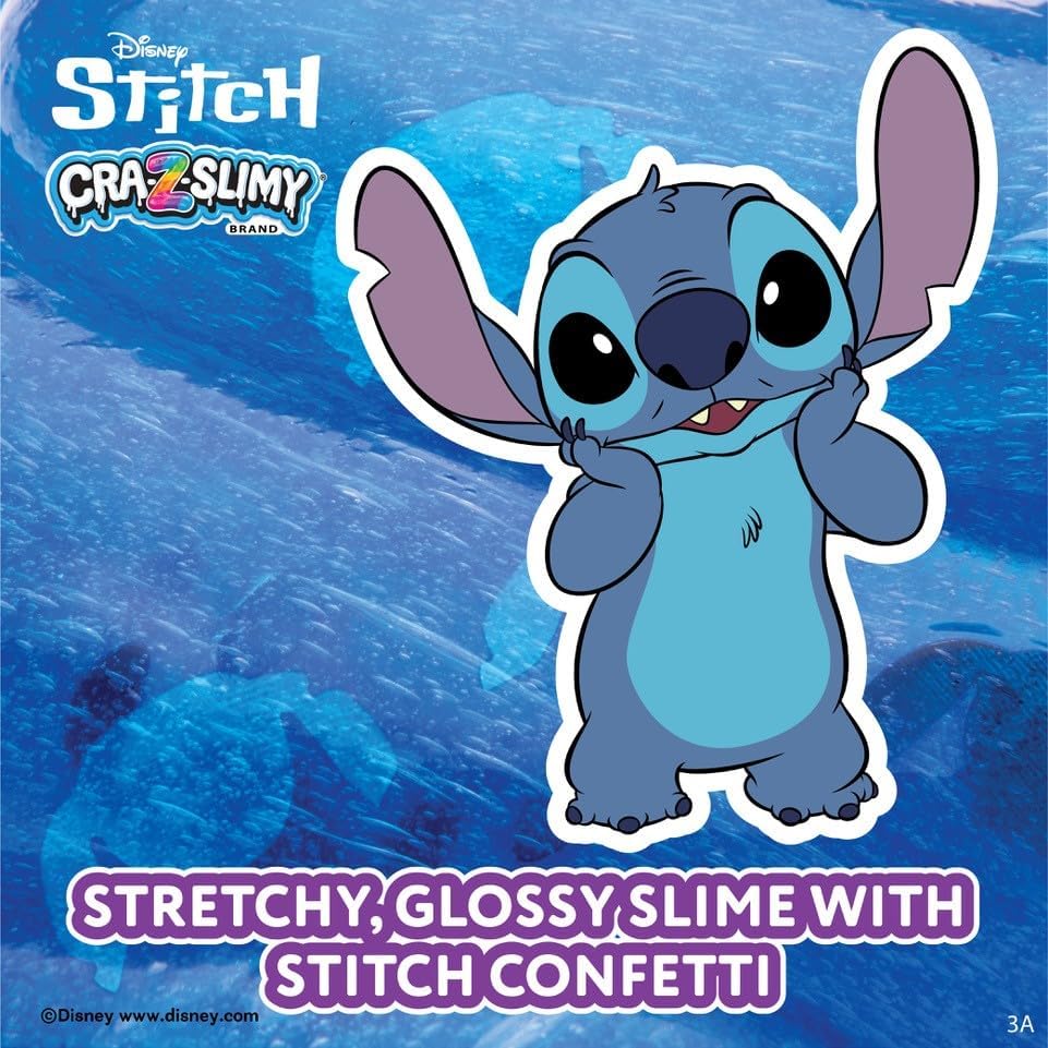 CRA-Z-Slimy Stitch Slime Toy- Glossy, Stretchy