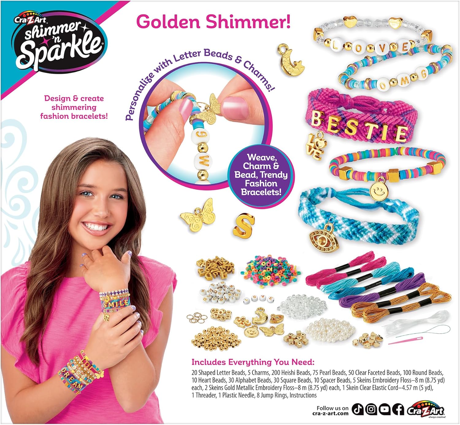 Shimmer 'n Sparkle Sparkling A-Z Fashion Bracelets Making Kit