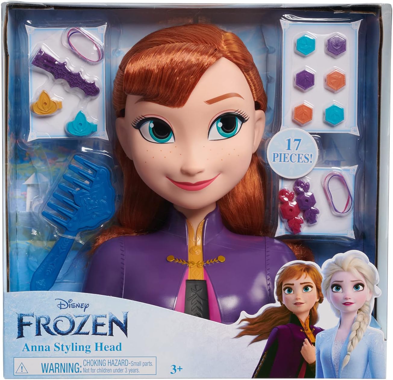 Disney’s Frozen 2 Anna 7.5-inch Styling Head, 17-Pieces