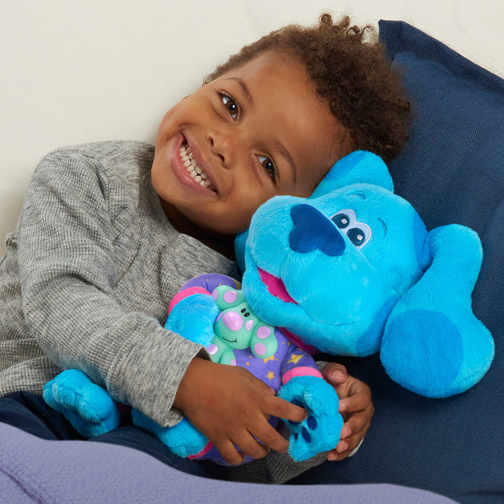 Blue’s Clues & You! Bedtime Blue 13-Inch Plush, Light-Up and Musical Stuffed Animal, Dog, Kids Toys for Ages 3 Up by Just Pla