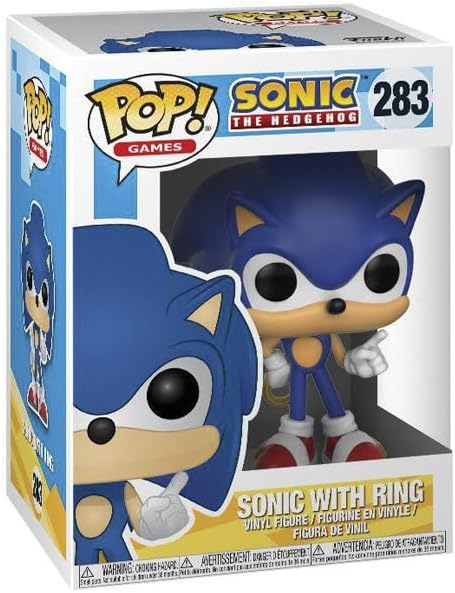 POP Games: Sonic - Sonic with Ring Collectible Toy, Multicolor, One Size Funko
