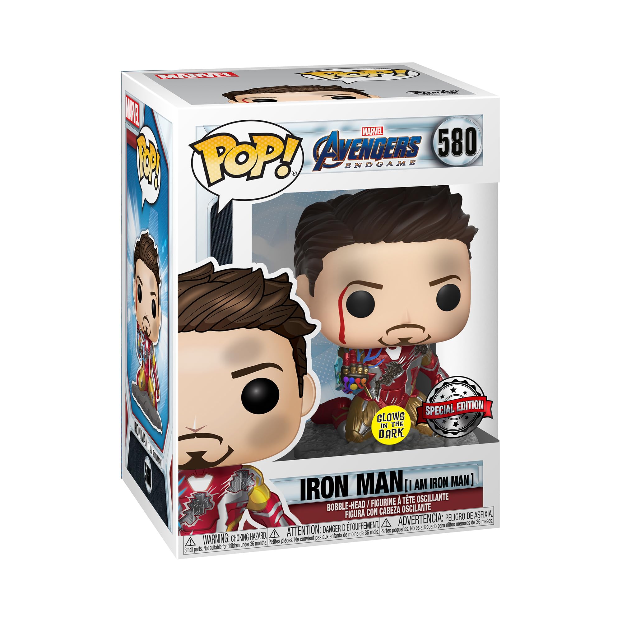 Funko Pop! Avengers Endgame: I Am Iron Man Glow-in-The-Dark Deluxe