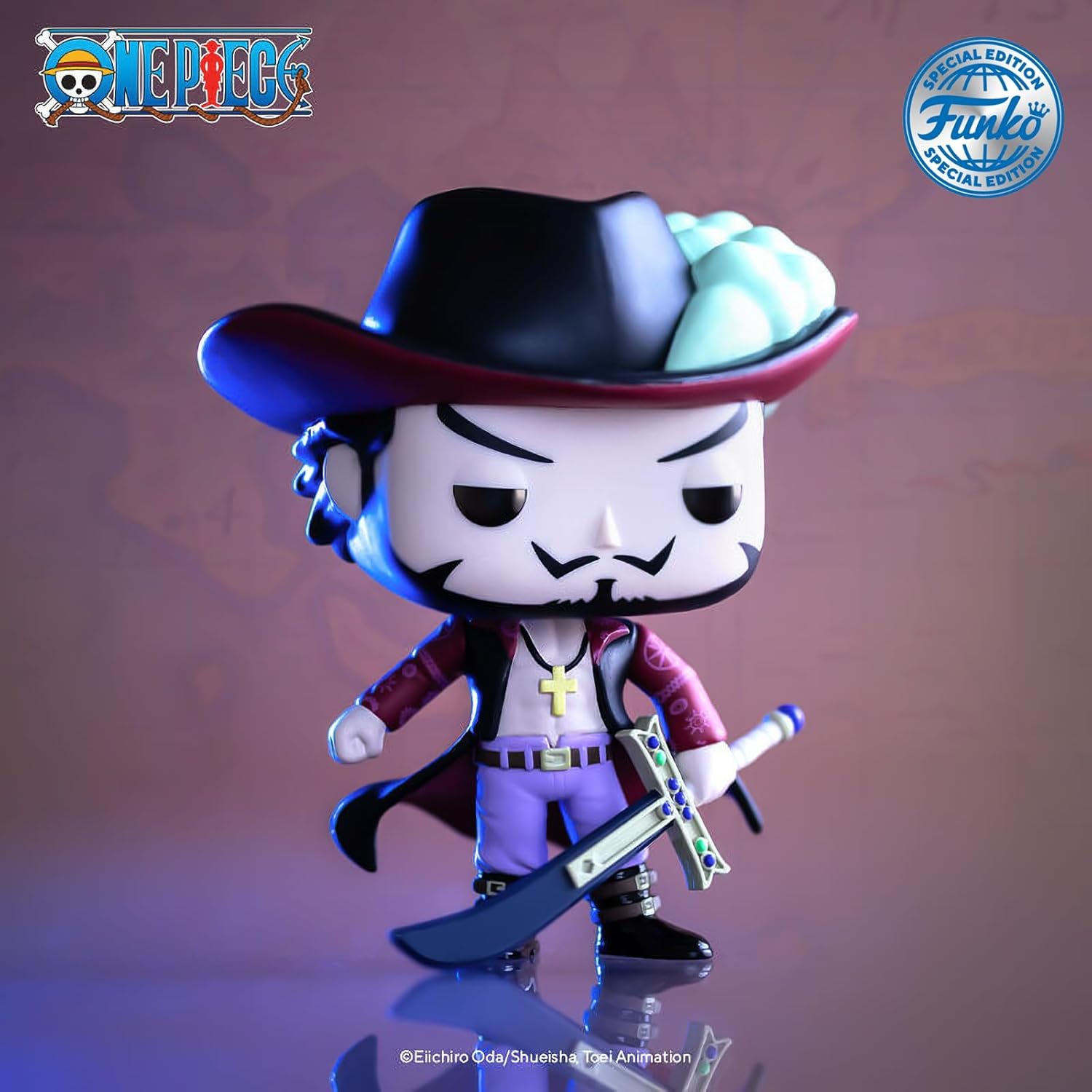 Funko One Piece Dracule Mihawk Exclusive Pop Vinyl Figure 1521, Standard, 77108
