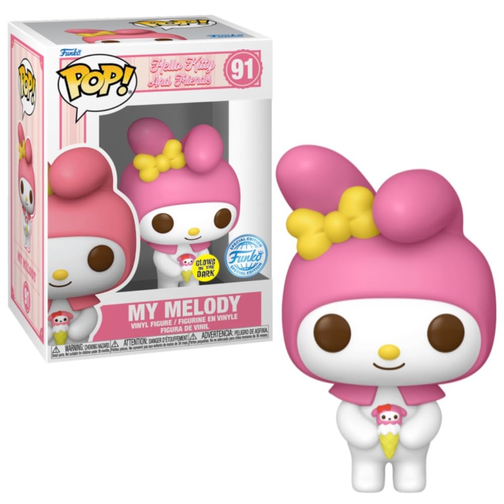 Funko Pop Hello Kitty and Friends My Melody Glow-in-The-Dark Vinyl Figure