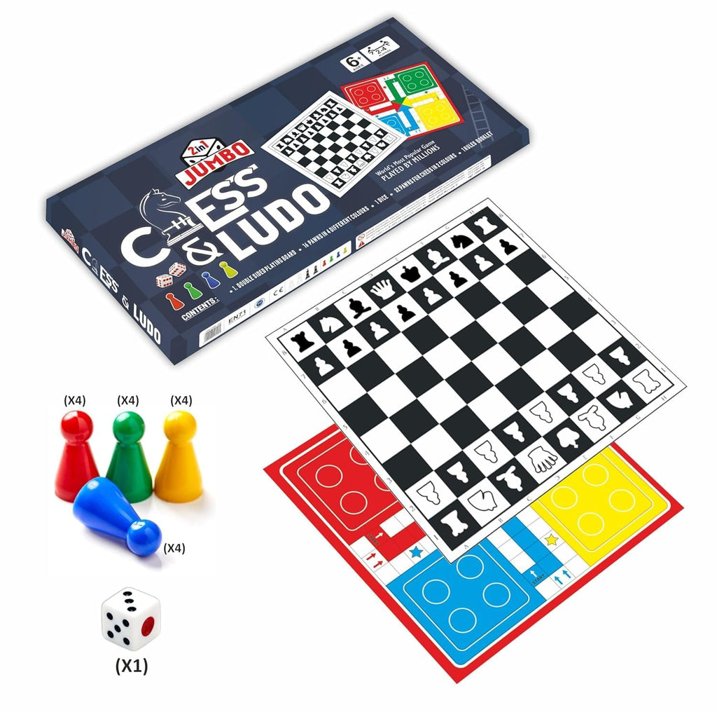 Ankit Toys & Games 2in1 Chess & Ludo Jumbo Game Set