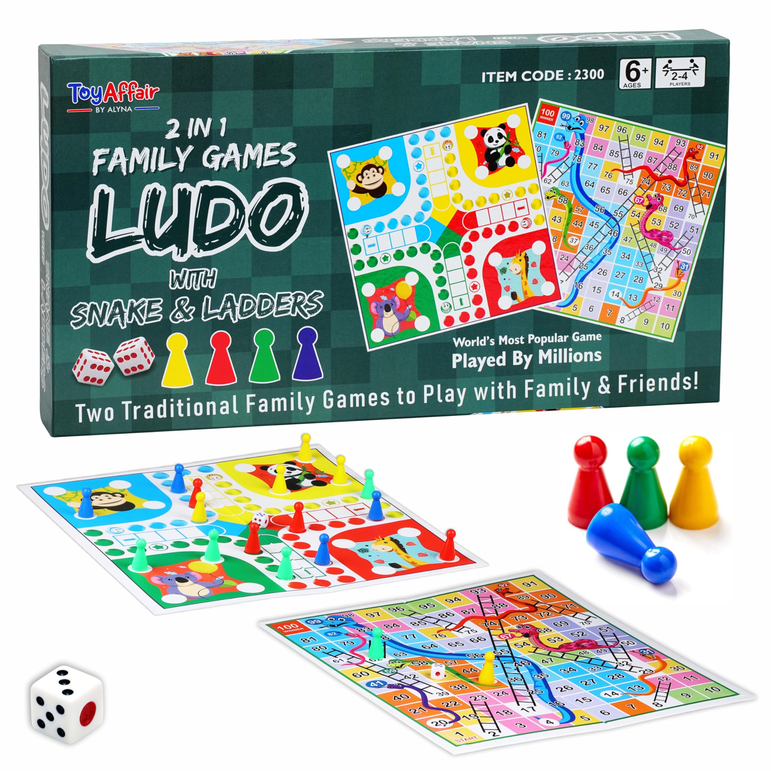 Ankit Toys & Games Ludo and Snake & Ladders Board Game Set