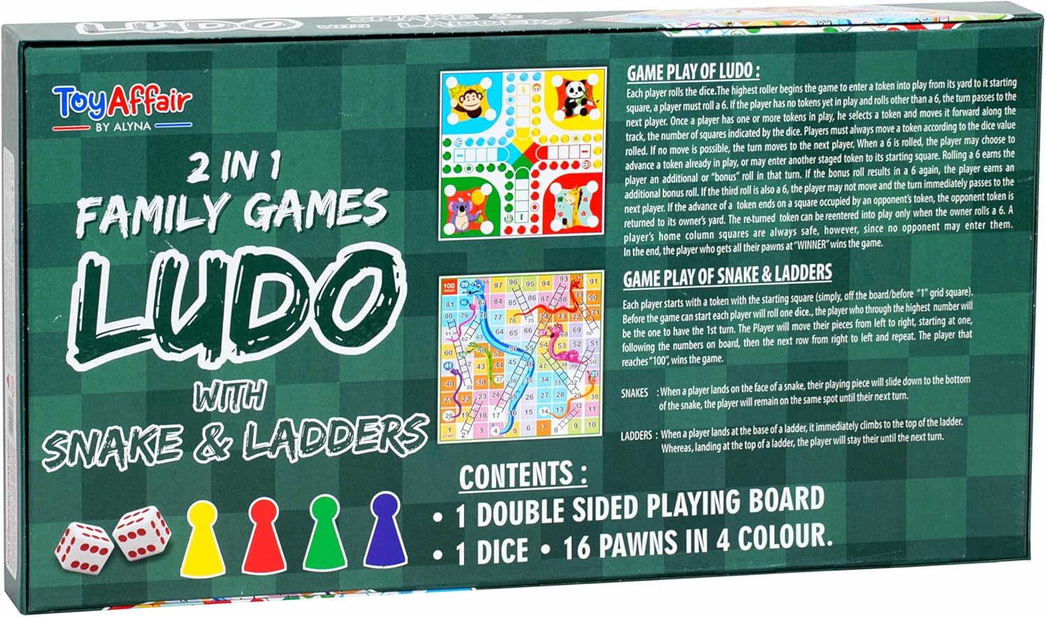 Ankit Toys & Games Ludo and Snake & Ladders Board Game Set