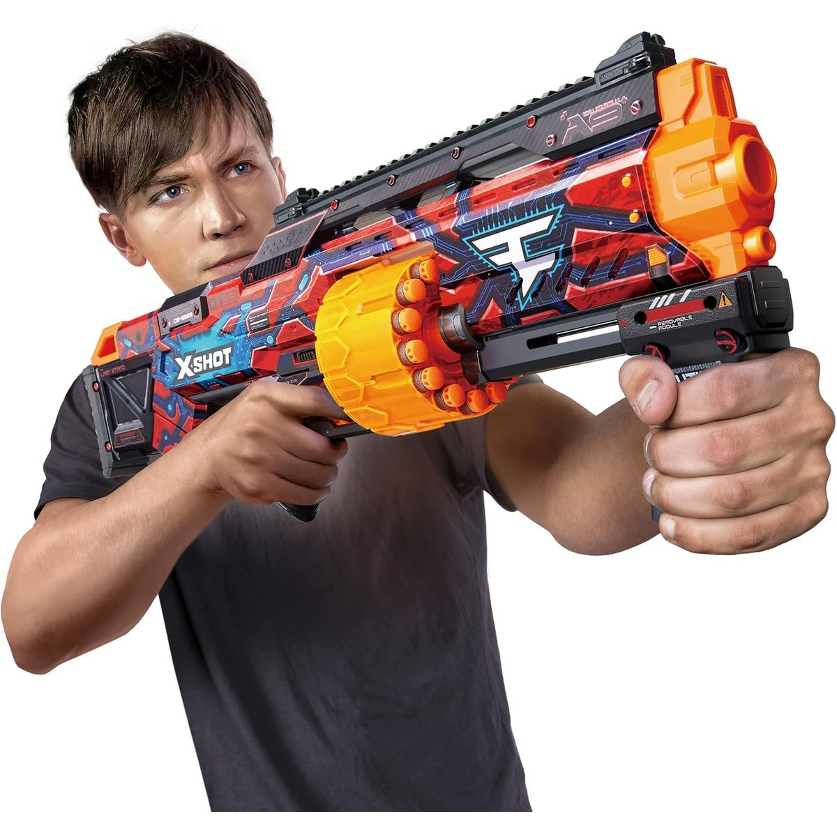 XSHOT Skins Last Stand Foam Dart Blaster - Faze Clan, 16 Darts by ZURU