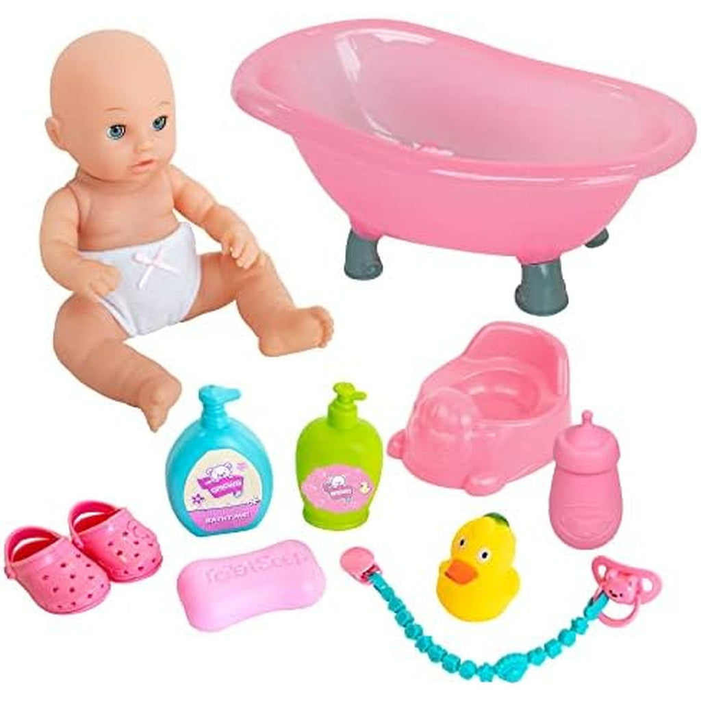 Toypro Hayati Girl Baby Amoura Value Doll Bathing Set, 14